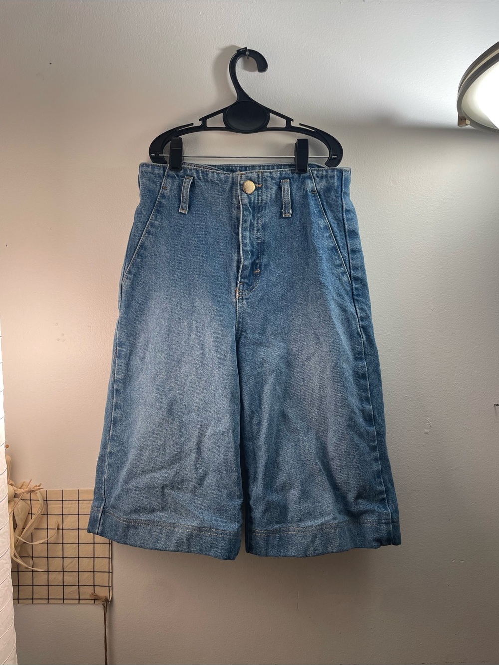 Zara Light Blue Boyfriend Jeans Bermuda Shorts